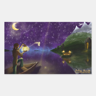 Frisläpp de feta hålen rektangulärt klistermärke