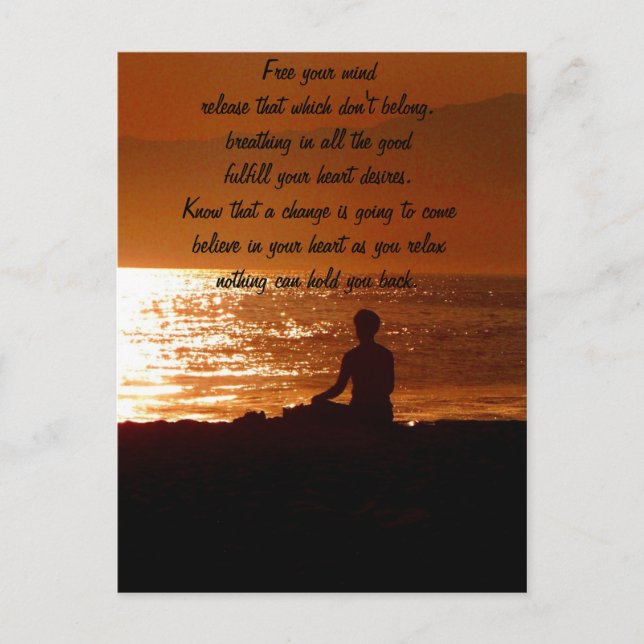 Frisläpp den/tänka på dig_ vykort (Framsida)