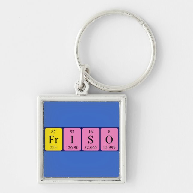 Friso Periodisk bord namn nyckelring (Framsidan)