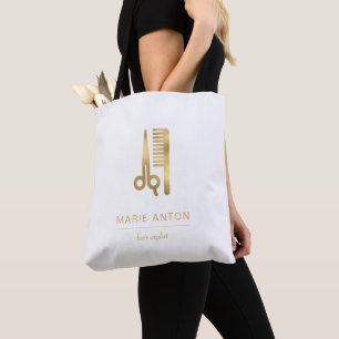 Frisör Chic Guld Sax Kam Tygkasse