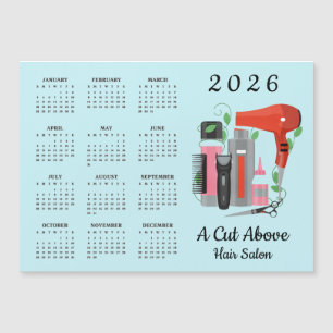 Frisör Design 2026 Kalender Magnetkort