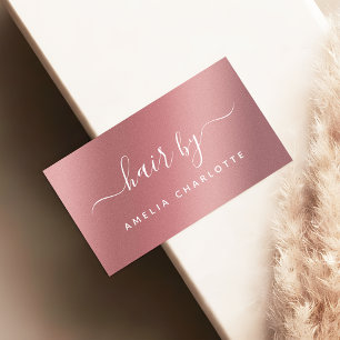 Frisör Elegant Roséguld Professional Visitkort