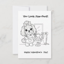 frisör Färgläggning Labyrint Klassrum Valentine Tack Kort
