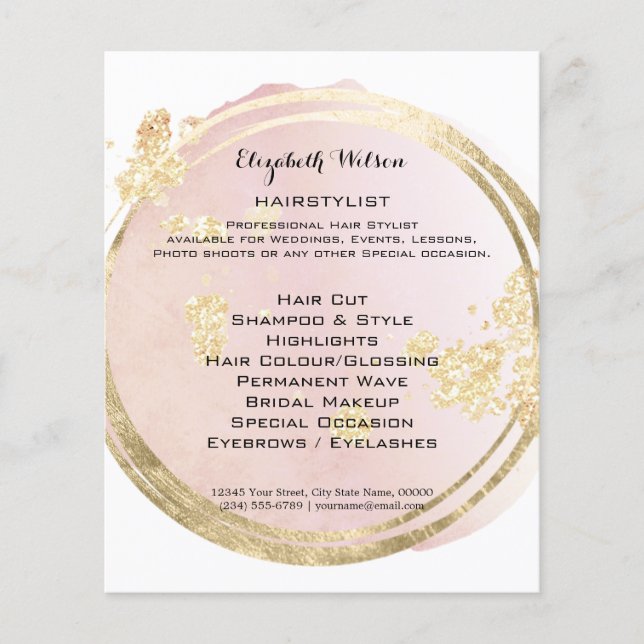 frisör flygblad (Framsidan)