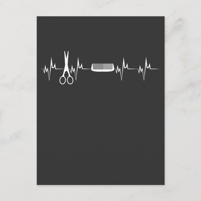 Frisör för Hairstylistshjärtslagkärlek Vykort (Framsida)