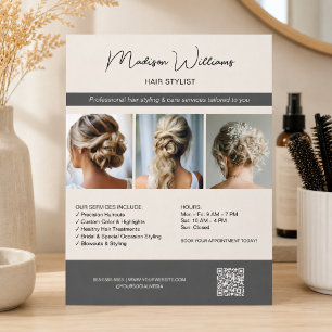 Frisör Frisörsalong 3 Bilder QR Flyer