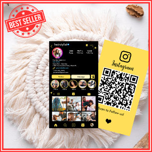 Frisör   Instagram QR-kod Visitkort