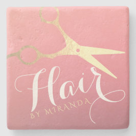 Frisör Makeup Salong Modern Rosa Guld Sax Stenunderlägg