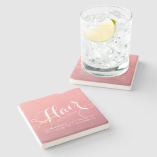 Frisör Makeup Salong Modern Rosa Guld Sax Stenunderlägg