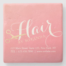 Frisör Makeup Salong Modern Rosa Guld Sax Stenunderlägg