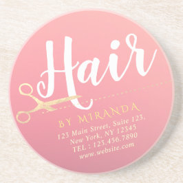 Frisör Makeup Salong Modern Rosa Guld Sax Underlägg