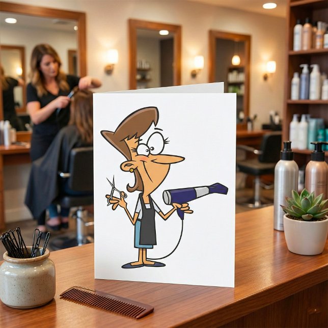 Frisör med sax kort (Skapare uppladdad)