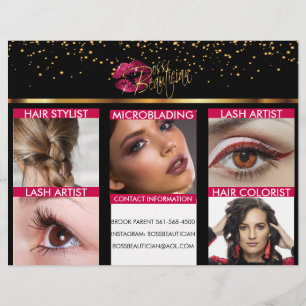 Frisör och Ögonfransstylist Reklamblad