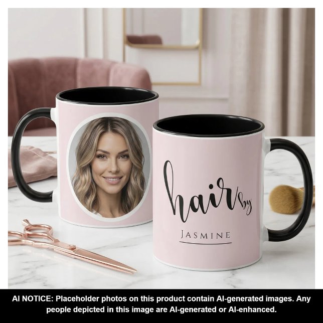 Frisör Rosa Rosa Foto Elegant Kaffe  Mugg (Skapare uppladdad)