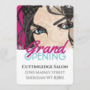 Frisör skönhetssalong stor invigning inbjudningar