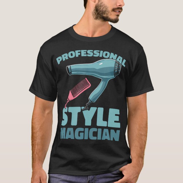 Frisör Stylist - Frisersalong T Shirt (Framsida)