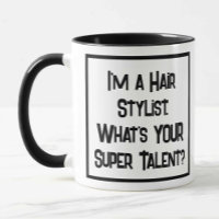 Frisör Super Talang. Två Tons Kaffemugg