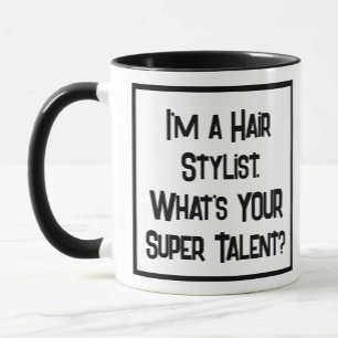 Frisör Super Talang. Två Tons Kaffemugg