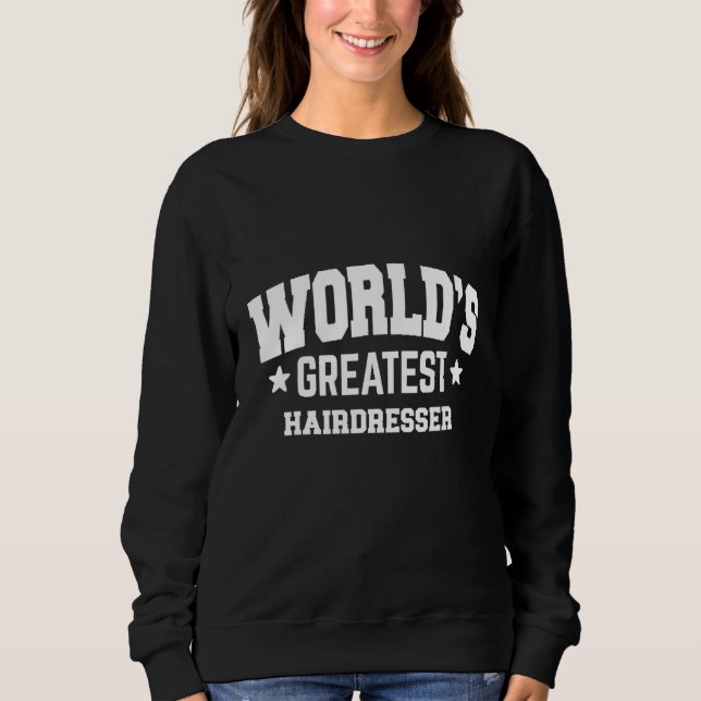 Frisör Världens Bästa 2:a Dekor Tema T Shirt (Framsida)