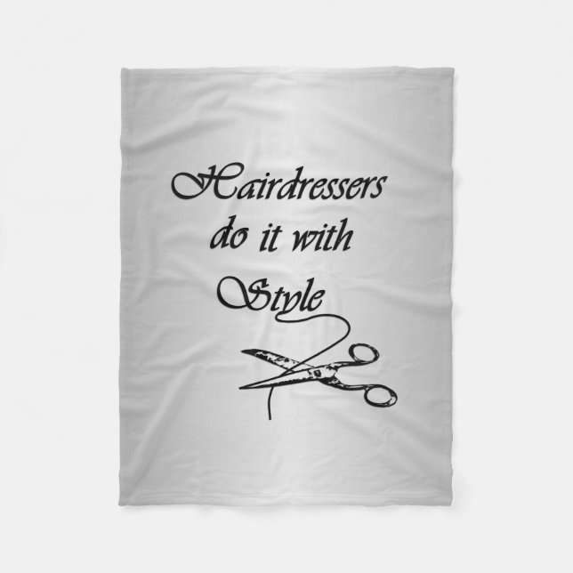 Frisörer Gör Det Med Stil Fleecefilt (Framsidan)