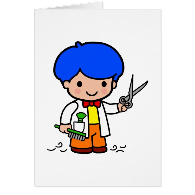 Frisörpojke Hälsningskort (Framsidan)