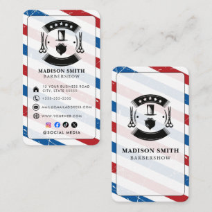 Frisörsalong Frisör Professionell Barberare Visitkort