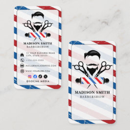 Frisörsalong Frisör Professionell Barberare Visitkort