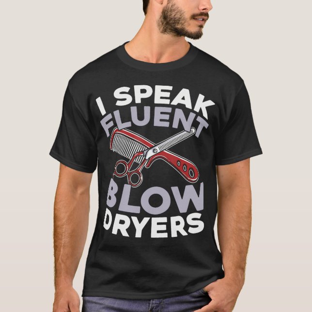 Frisörsalong Hår - Stylist Frisör T Shirt (Framsida)