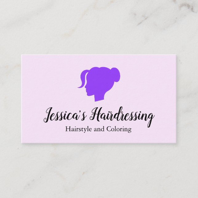 Frisörsalong Minimalistisk Logotyp Visitkort (Framsida)