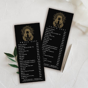 Frisörsalong Naglar Smink Ögonfransar Tarot Prisli Reklamkort