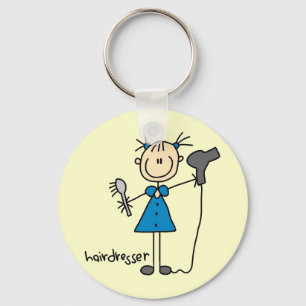 Frisörstick figur nyckelring