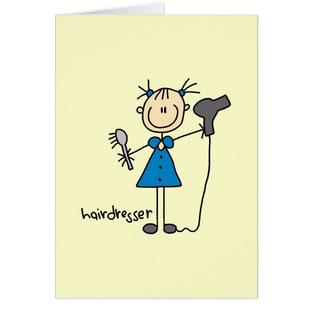Frisörstick figur OBS kort (Framsidan)