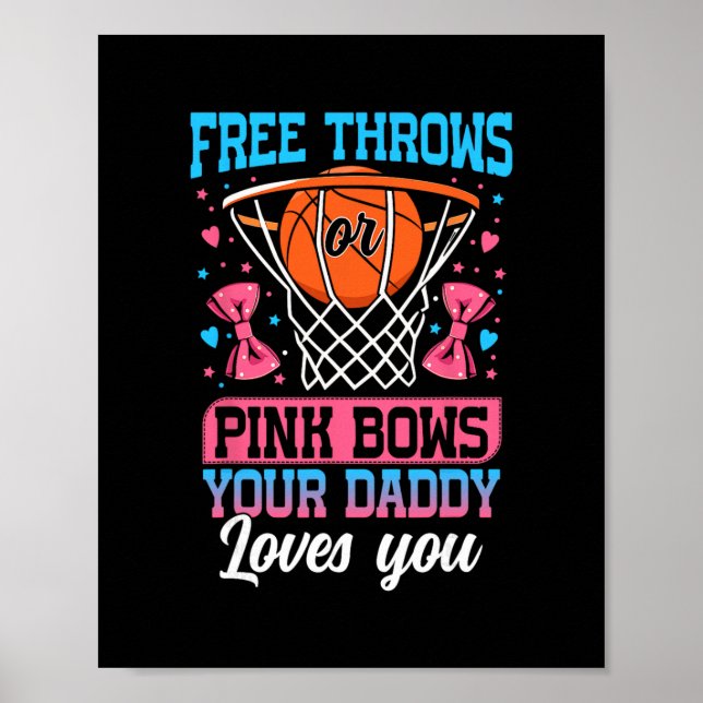 Frispår eller rosa slingor Pappa älskar dig Könsav Poster (Framsidan)