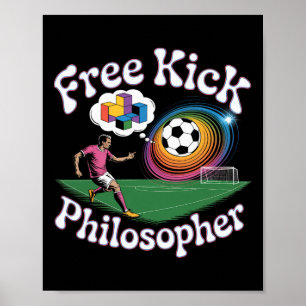 Frispark Filosof Fotboll Matematik Humor Poster