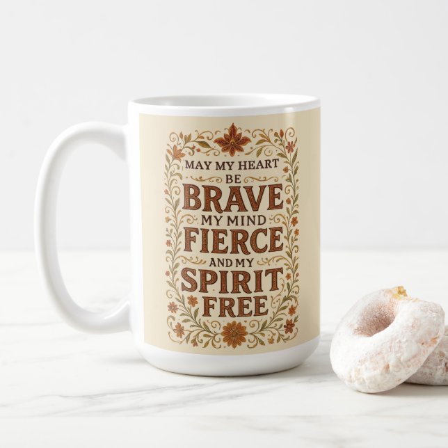Frispirerad bohemisk anhållandekonst kaffemugg (Med munk)
