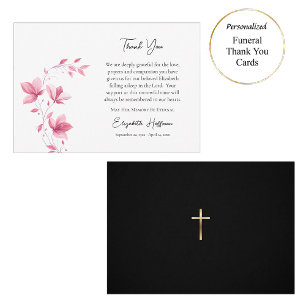 Frispirerad Rosa Flowers Orthodox Funeral Tack Kort
