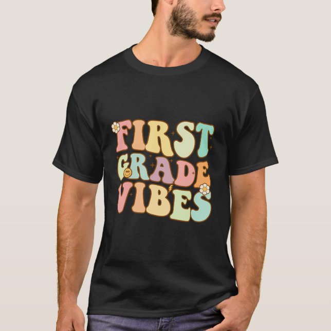 Frist Klass Vibes Back to school Lacher Kid 1st G T Shirt (Framsida)