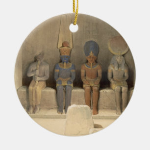 Fristad av tempelet av Abu Simbel, från "egypten Julgransprydnad Keramik