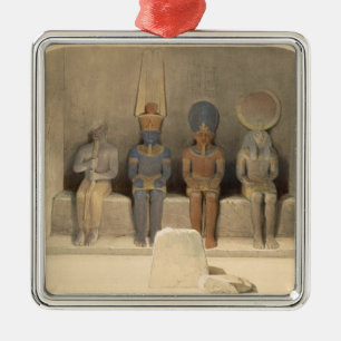 Fristad av tempelet av Abu Simbel, från "egypten Julgransprydnad Metall
