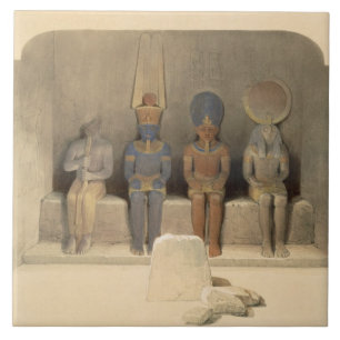 Fristad av tempelet av Abu Simbel, från "egypten Kakelplatta