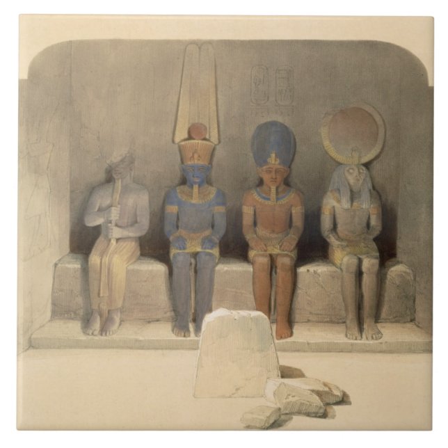 Fristad av tempelet av Abu Simbel, från "egypten Kakelplatta (Framsidan)