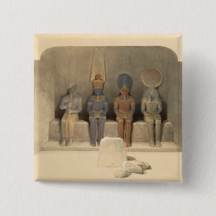 Fristad av tempelet av Abu Simbel, från "egypten Knapp