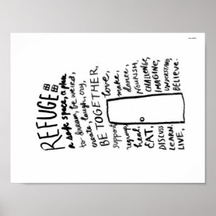 Fristad/flykting Poster