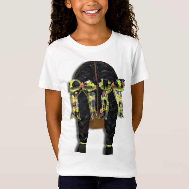 Frisyr Flätade flätor med band T Shirt (Framsida)