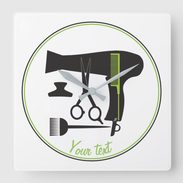 Frisyrverktyg Fyrkantig Klocka (Framsida)