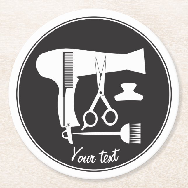 Frisyrverktyg Underlägg Papper Rund (Framsidan)