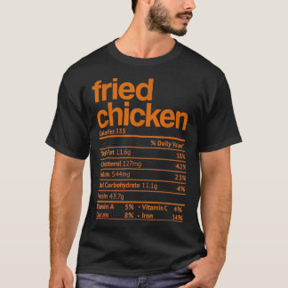 Fritad Chicken Nutrition Fact Funny Thanksgiving C T Shirt