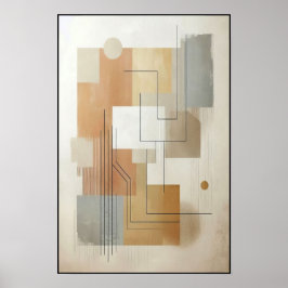 Friterad geotongeometri poster