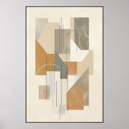 Friterad geotongeometri poster