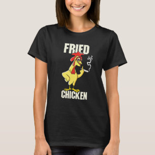 Friterade kycklingben stekt kycklingbitar vingar s t shirt
